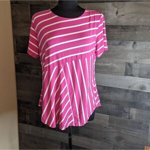 Yelete pink & white t-shirt 2X